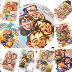 世界で1枚のオーダーメイド似顔絵★誕生日☆結婚式☆送別☆還暦☆記念日