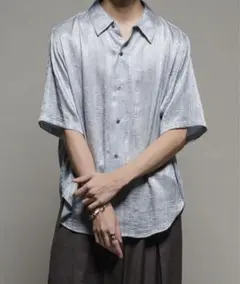 【新品】Various loose shirts -striped crepe-
