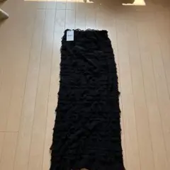 新品未使用タグ付きブラック フリルタイトスカート Sサイズ