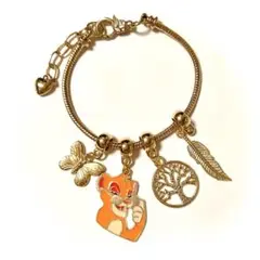 ライオンキング シンバ ブレスレット ゴールドアクセサリーディズニーキャラクター