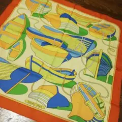 293美品 エルメス HERMES ヴィンテージ スカーフ コットン