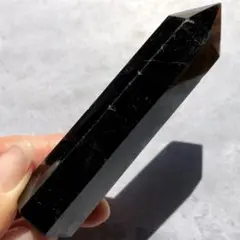 【漆黒！特大サイズ！虹入り】最強魔除け　天然石　モリオン　ポイント