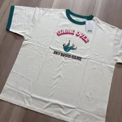 L イカゲーム GAME OVER｜ビッグシルエットトリムTシャツ