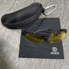 DUCO スポーツサングラス ブラック イエロー