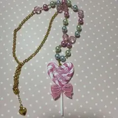Angelic Pretty POP HEART ロリポップネックレス ピンク