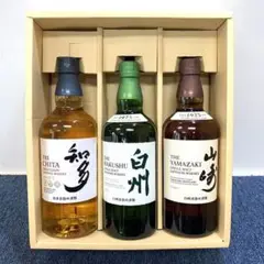 【未開栓】ウイスキー3本セット 山崎 白州 知多