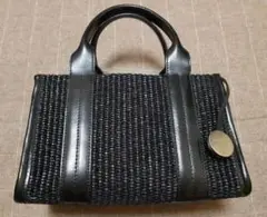 8/31(日)まで★FURLA フルラ ストロー かごバッグ ブラック