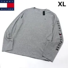 USA トミーヒルフィガー◇長袖 ロンTシャツ◇袖ロゴ刺繍/TT20XL