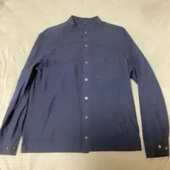無印良品　ネイビー ボタンアップシャツ Mサイズ