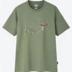 送料込み 未使用品 Mサイズ ユニクロ ポケモンTシャツ グリーン 鳥獣戯画