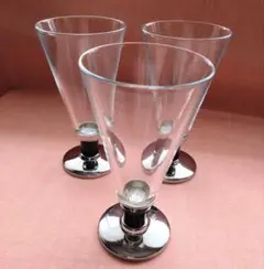 ガラス製ゴブレット 3個セット　TWIN BIRD