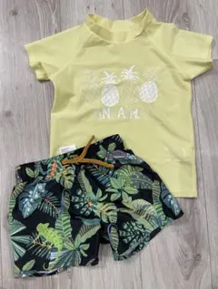 h&m 水着 ラッシュガード セット 110cm カメレオン 男の子