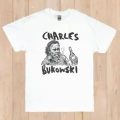 チャールズ・ブコウスキー カートゥーン デザインTシャツ カルト作家