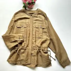 未着用美品　22/SS マルモア　リネンブルゾン　麻　羽織　手洗い可能