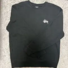 STUSSYブラック スウェット トレーナー