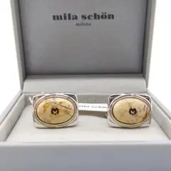 未使用に近い　mila schon ミラショーン　カフスリンクス　ケース付き