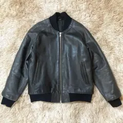 【良品】フリーダム　ステアハイド　 レザースタジャン　大きいサイズ　XL