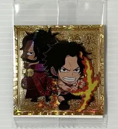 ワンピース大海賊シールウエハース ゴールドパラレル ロジャー&エース/ロビン
