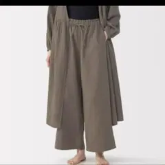無印良品　ふんわりしぼガーゼ　ロングパンツ ブラウン 未使用 タグ付き