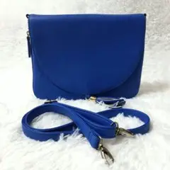 ヘザー 　ショルダーバッグ　肩掛け　セカンドバッグ　クラッチバッグ　4way 青