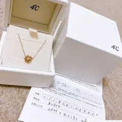 4℃★K10 10K ピンクゴールド ダイヤモンド ダイヤネックレス フラワー