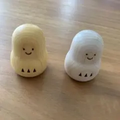 願い小だるま かみさまとおうち　白　黄色　2個セット
