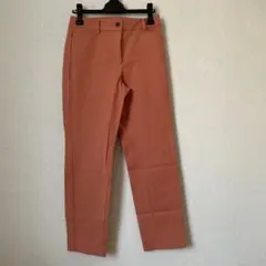 PLST ストレッチ　テーパードパンツ　M オレンジ