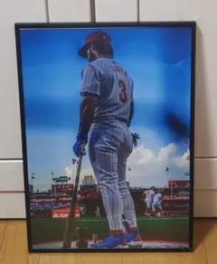 フィリーズ ハーパー.シュワーバーMLB！A3サイズポスターフレーム付き