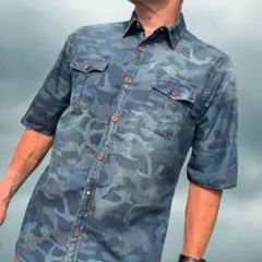 SCOTCH & SODA カムフラージュコットン半袖シャツM