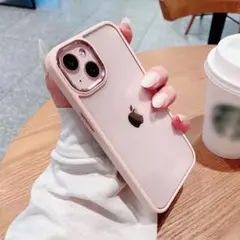 iPhone14Promaxケース　ピンクゴールド　シンプル　韓国　クリア