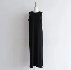 新品タグ付searoomlynn Relax スリットタンクワンピースSブラック