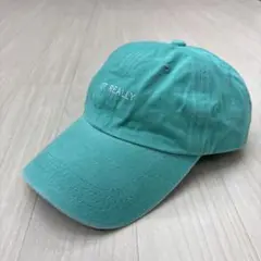 後染め NOT REALLY キャップ CAP エメラルドグリーン