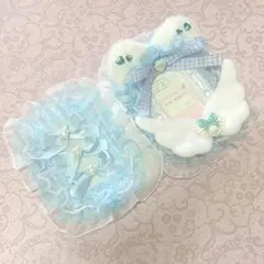 ♡ ねこみみ 水色 ♡ コレクトブック　トレカケース　天使　青
