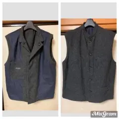 再値下げ●COMMEdesGARCONS●コムコム エステル縮絨ベストS COMME des GARCONSコムデギャルソン コムコム 縮絨ベストS