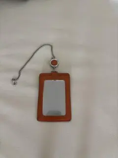 FRAME WORK オレンジ レザー パスケース チェーン付き