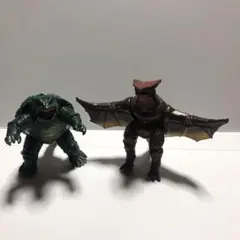 ガメラ怪獣　ガメラ　ギャオス　ミニソフビ　日本製　2体セット