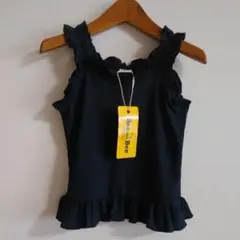新品未使用Bee des Bee ネイビーフリルタンクトップ 120