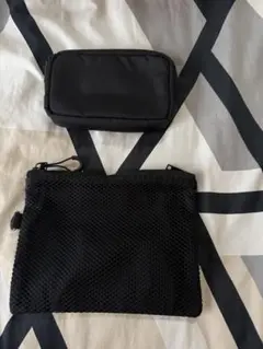 無印良品 ポーチ 2個 BLACK