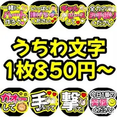 2枚から購入可!カンペうちわ ファンサうちわ うちわ文字 初参戦