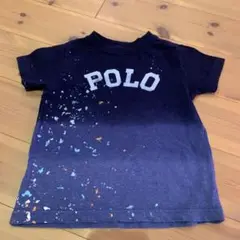 ラルフローレン　90 2t POLO ネイビー　スプラッター Tシャツ