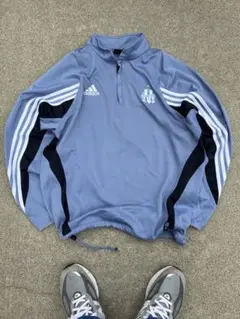 【希少】adidas×マルセイユ　ハーフジップスウェット/ドリルトップ 2XO