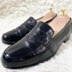 卑弥呼　ヒミコ　レザー　ローファー　クロコ型押し　革靴　ドレスシューズ　ビジネス