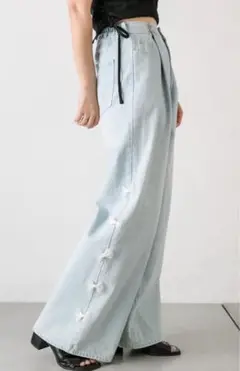 OLIVE des OLIVE メニーリボンデニムパンツ