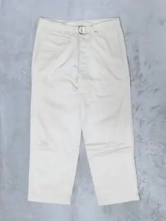 ts(s) ティーエスエス ベルト付き ツイル ワイド パンツ トラウザー 白