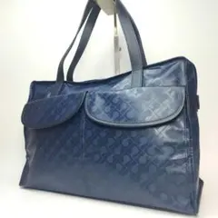 未使用　極美品　GHERARDINI　ゲラルディーニ　トート　ネイビー　A4