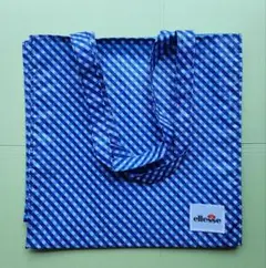 トートバッグ　ellesse　エレッセ　チェック　エコバッグ
