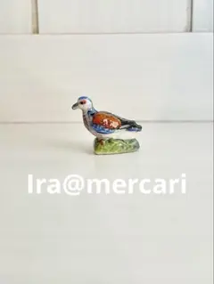 キジバトのフェーブ　フランス製　陶器　ミニチュアフェーヴ　陶器フィギュア鳥鳩
