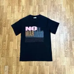 00s メキシコ製 TULTEX Tシャツ NO WAR 黒 Sサイズ 9.11