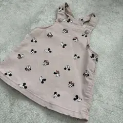 h&m ミッキーマウス サロペットワンピース ピンク