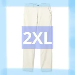 チノパン ストレートフィット 2XLサイズ　ストレッチ メンズ　男性　ホワイト